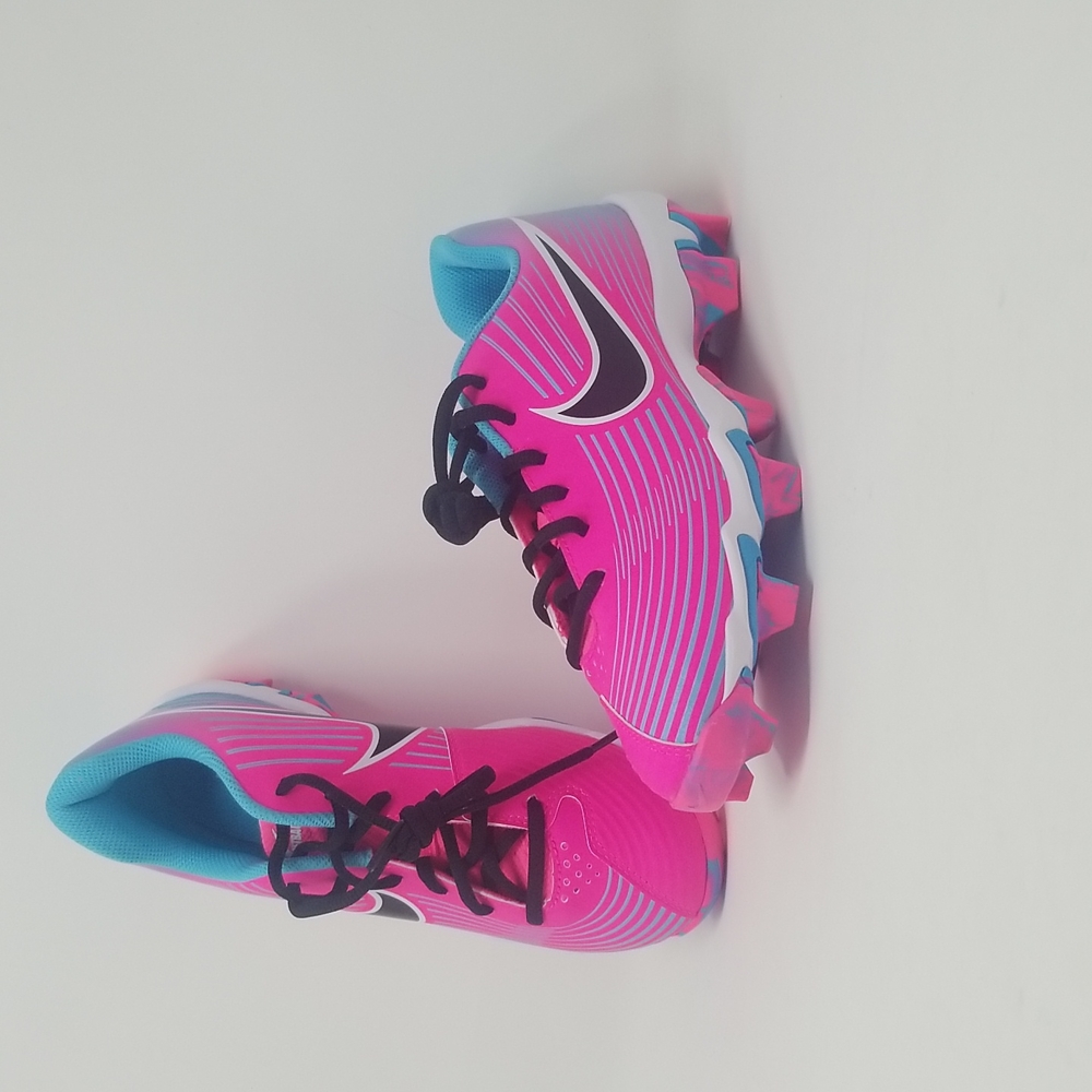 Blue and Pink Nike Lunar Hyperdiamond 3 size 5y